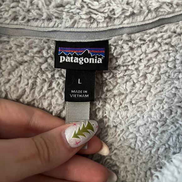 Patagonia Los Gatos Light Gray 1/4 Zip Sherpa Pullover Size Large - Picture 4 of 6